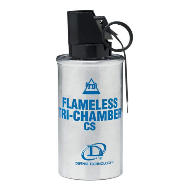 Def Tech FLAMELESS TRI CHAMBER CS GRENADE 1, Chemical CS TRI Chamber Grenade