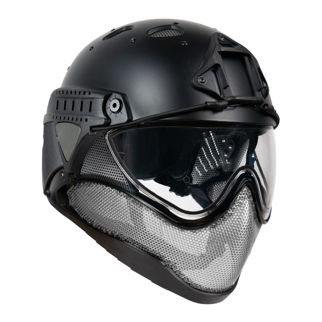 WARQ Pro Helmet Blk Angle, AREX | RAMPART Canada's Leading Supplier of Operational Equipment