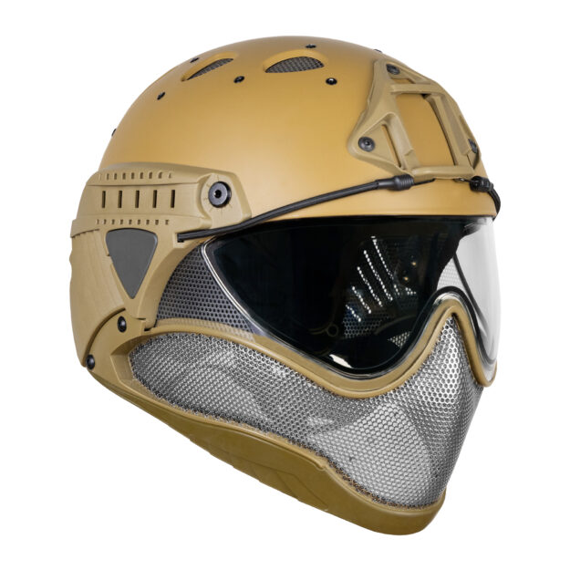 WARQ Pro Helmet Tan Angle, WARQ Pro Helmet