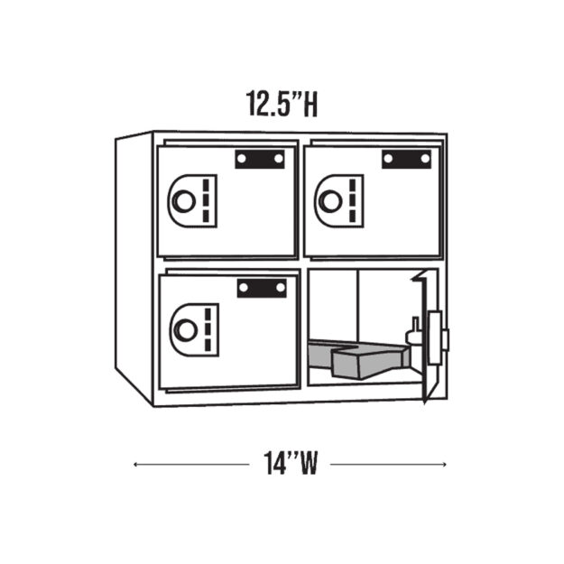 DASCO CompactLocker 4, Compact Sidearm Locker